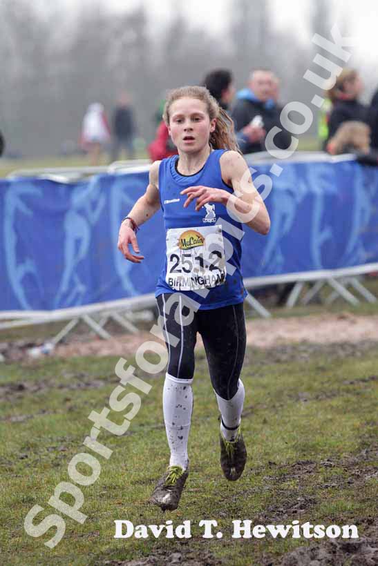 Bobby Clay finishing 2nd in the under-20 womens McCain World Cross Country Trials and Inter Counties.